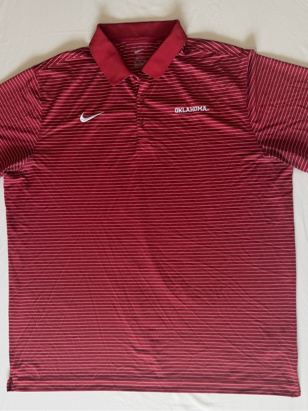 Nike Dri-Fit Men's XXL NCAA Polo OU Oklahoma Sooner Crimson White